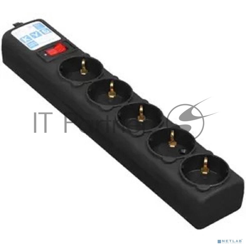 Сетевой фильтр Powercube SPG5-С5 5м (5 розеток) черный (коробка)