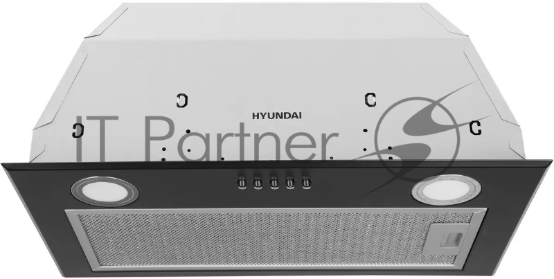 Вытяжка встраиваемая Hyundai HBB 6033 BK черный управление: кнопочное (1 мотор)