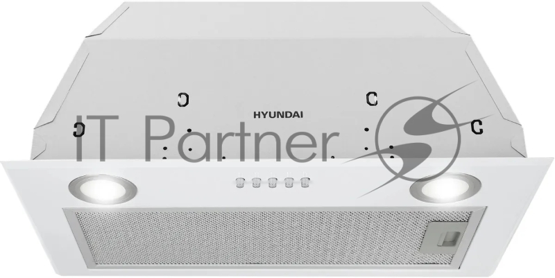 Вытяжка встраиваемая Hyundai HBB 6033 W белый управление: кнопочное (1 мотор)