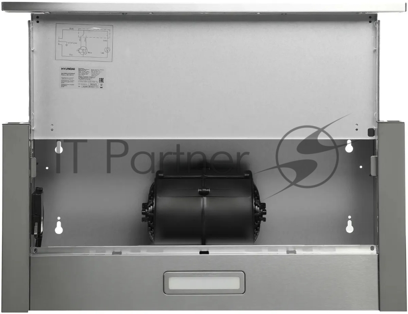 Вытяжка встраиваемая Hyundai HBH 6230 IX нержавеющая сталь управление: кнопочное (1 мотор)