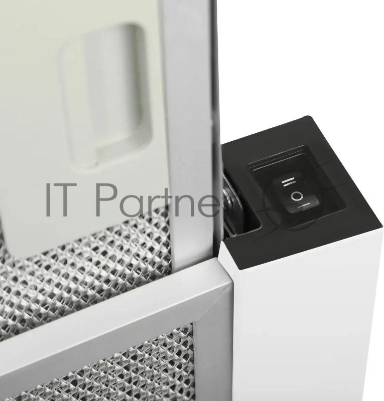 Вытяжка встраиваемая Hyundai HBH 6230 W белый управление: кнопочное (1 мотор)