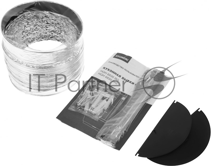 Вытяжка каминная Hyundai HGH 6830 WG белый управление: кнопочное (1 мотор)