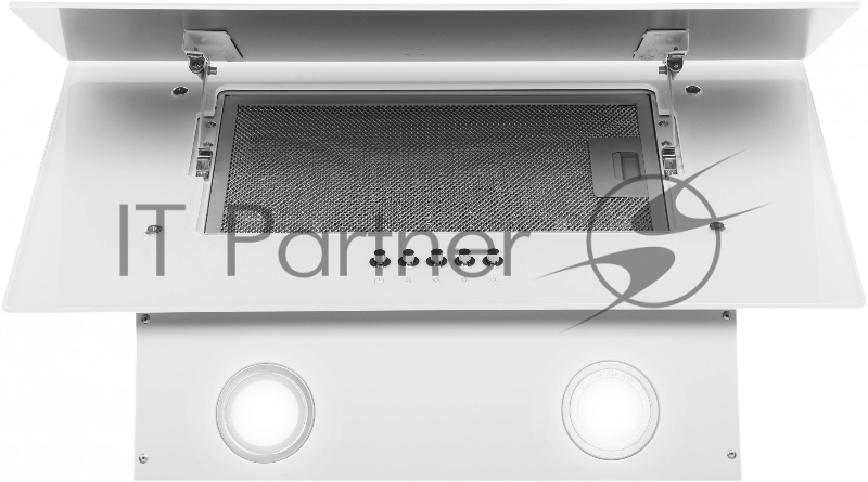 Вытяжка каминная Hyundai HGH 6830 WG белый управление: кнопочное (1 мотор)