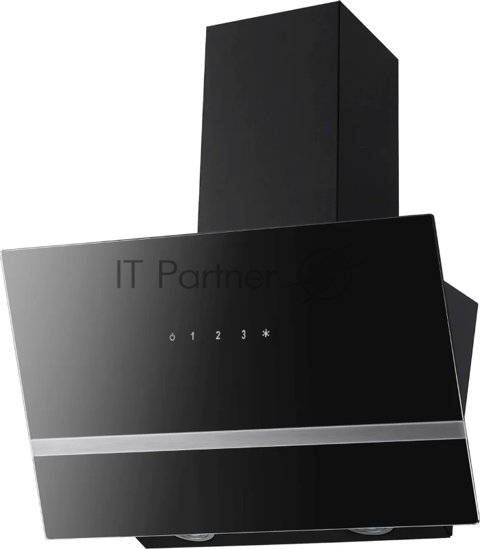 Вытяжка каминная Hyundai HGH 6846 IX черный управление: сенсорное (2 мотора)