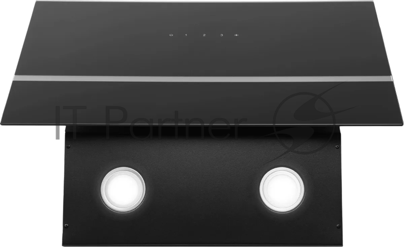 Вытяжка каминная Hyundai HGH 6846 IX черный управление: сенсорное (2 мотора)