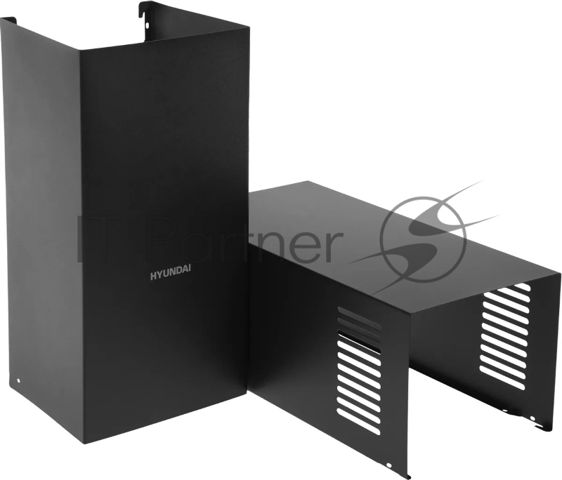 Вытяжка каминная Hyundai HGH 6846 IX черный управление: сенсорное (2 мотора)