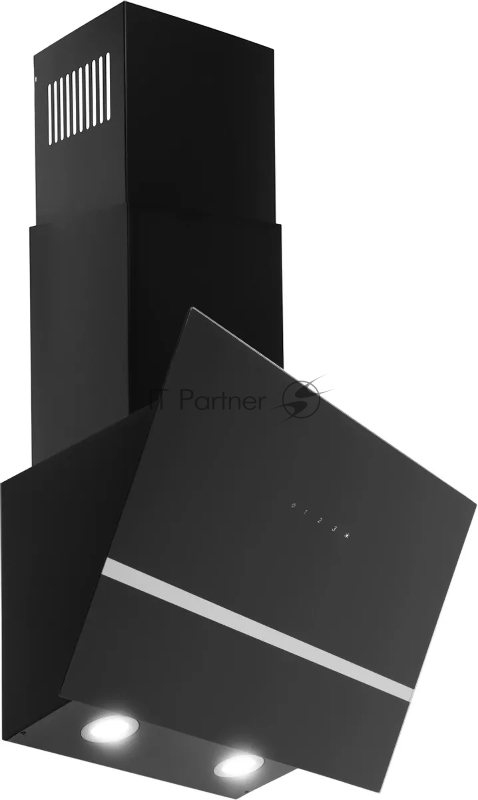 Вытяжка каминная Hyundai HGH 6846 IX черный управление: сенсорное (2 мотора)