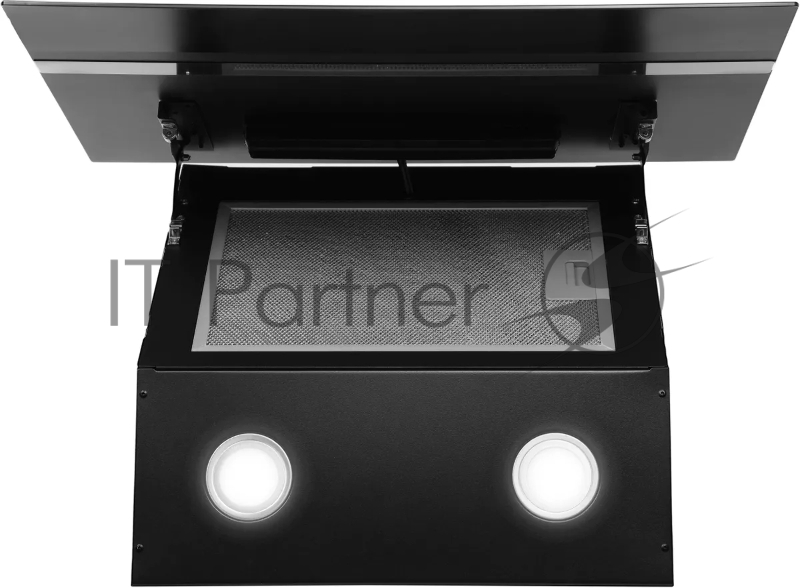 Вытяжка каминная Hyundai HGH 6846 IX черный управление: сенсорное (2 мотора)