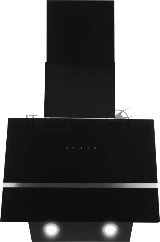 Вытяжка каминная Hyundai HGH 6846 IX черный управление: сенсорное (2 мотора)