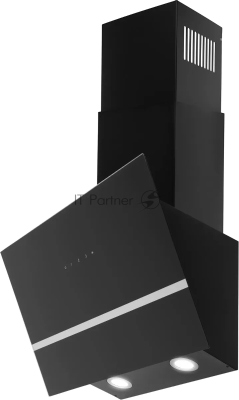 Вытяжка каминная Hyundai HGH 6846 IX черный управление: сенсорное (2 мотора)