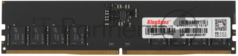 Память DDR5 16GB 4800MHz Kingspec KS4800D5P11016G RTL PC5-38400 CL40 DIMM 288-pin 1.1В single rank Ret