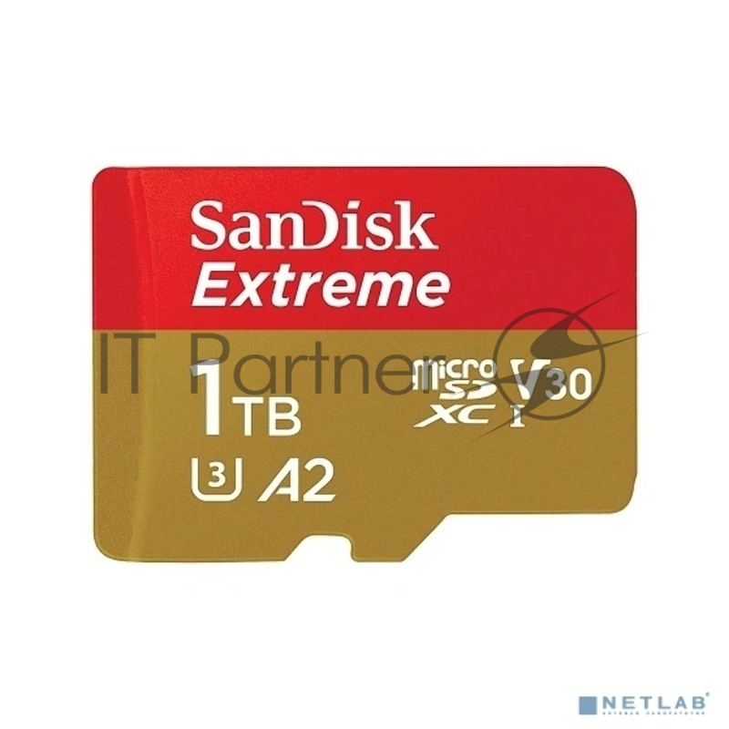 Флеш карта microSDXC SanDis 1024GBEXTREME Class 10, UHS-I, W130, R 190 МБ/с, <SDSQXAV-1T00-GN6MN> без адаптера на SD