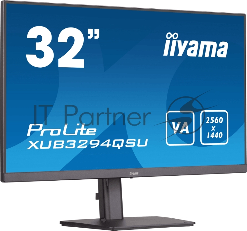 Монитор LCD 32 ETE VA-panel, 2560x1440, 250cd/m, 4ms, Speakers, DisplayPort, HDMI, USB-HUB (2x 3.0), 15cm Height Adj. Stand, Черный