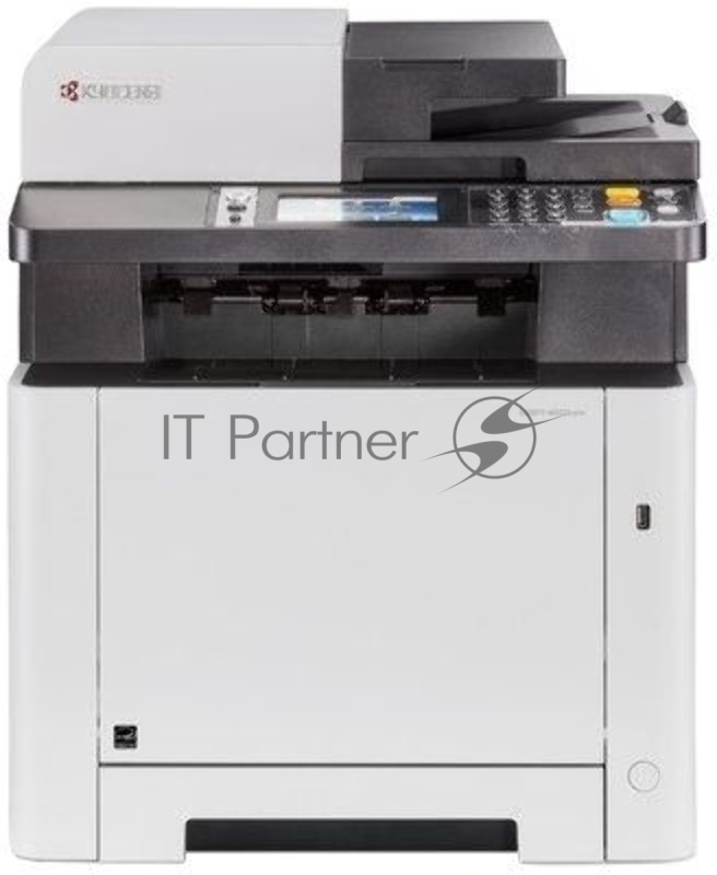 МФУ Kyocera Ecosys M5526cdw, цветной лазерный принтер/сканер/копир, A4, 26 стр/мин, 1200x1200 dpi, 512 Мб, ADF, дуплекс, подача: 300 лист., вывод: 150 лист., Post Script, Ethernet, USB, Wi-Fi, картридер, цветной ЖК-дисплей