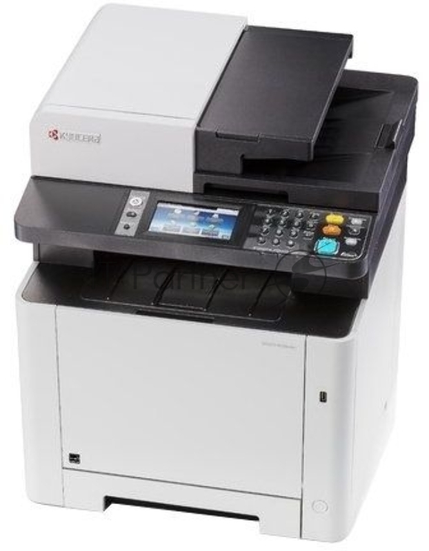 МФУ Kyocera Ecosys M5526cdw, цветной лазерный принтер/сканер/копир, A4, 26 стр/мин, 1200x1200 dpi, 512 Мб, ADF, дуплекс, подача: 300 лист., вывод: 150 лист., Post Script, Ethernet, USB, Wi-Fi, картридер, цветной ЖК-дисплей