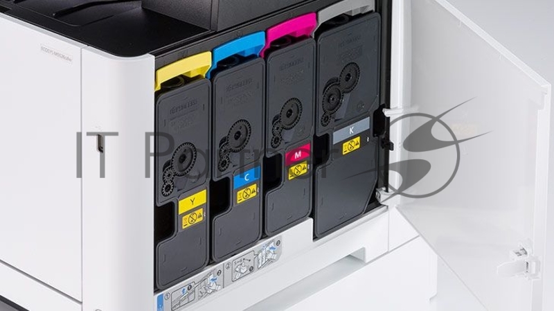 МФУ Kyocera Ecosys M5526cdw, цветной лазерный принтер/сканер/копир, A4, 26 стр/мин, 1200x1200 dpi, 512 Мб, ADF, дуплекс, подача: 300 лист., вывод: 150 лист., Post Script, Ethernet, USB, Wi-Fi, картридер, цветной ЖК-дисплей