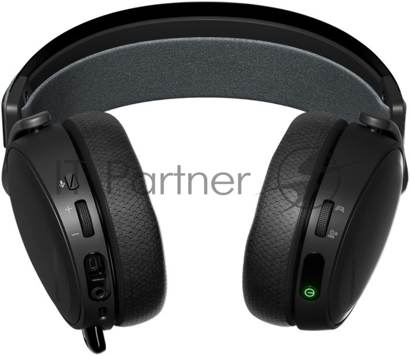 Наушники с микрофоном Steelseries Arctis 7+ черный мониторные Radio оголовье (61470)