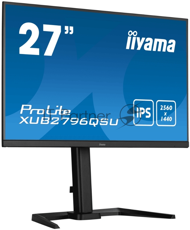 Монитор LCD 27 16:9 2560х1440(WQHD) IPS, nonGLARE, 250cd/m2, H178°/V178°, 1000:1, 80M:1, 16,7 миллионов цветов, 1ms, VGA, HDMI, DP, USB-Hub, Height adj, Pivot, Tilt, Swivel, Speakers, Swivel, 3Y, Black