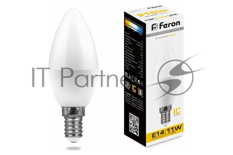 Лампа FERON светодиодная, 11W 230V E14 2700K, LB-770 25941