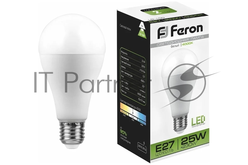 Лампа FERON светодиодная, 25W 230V E27 4000K, LB-100 25791