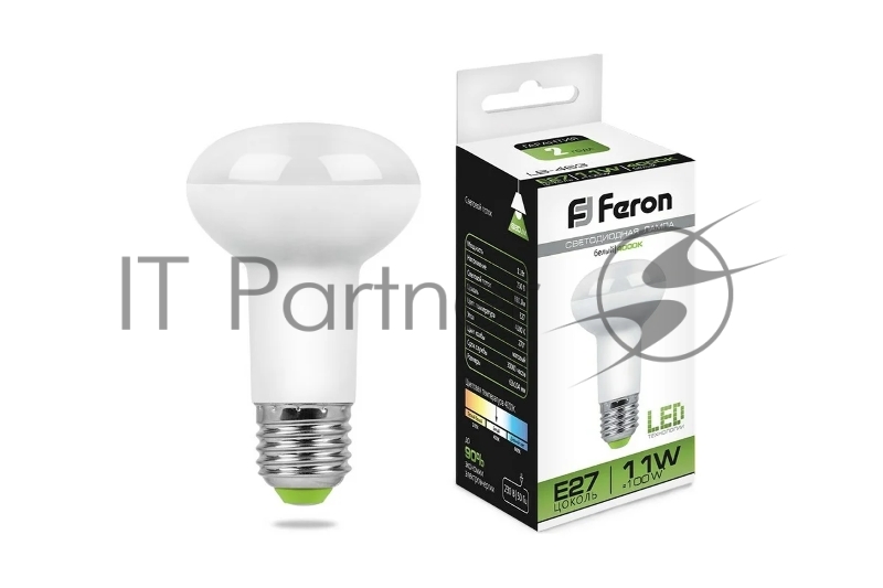 Лампа светодиодная LED зеркальная 11вт Е27 R63 белый