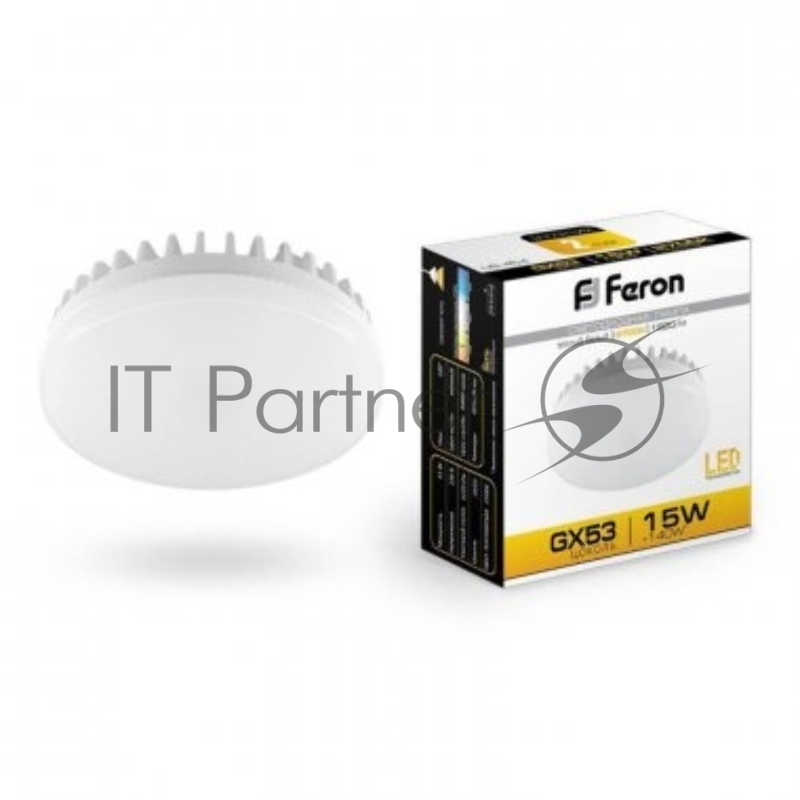 Лампа светодиодная LED 15вт GX53 теплый таблетка