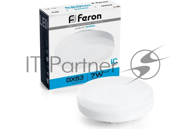 Лампа светодиодная LED 7вт GX53 дневной таблетка