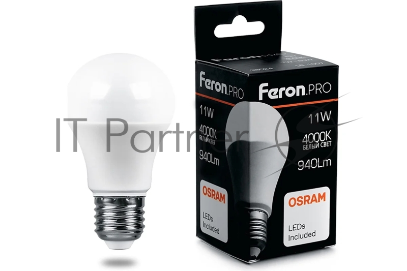 Лампа светодиодная LED 11вт Е27 белый Feron.PRO