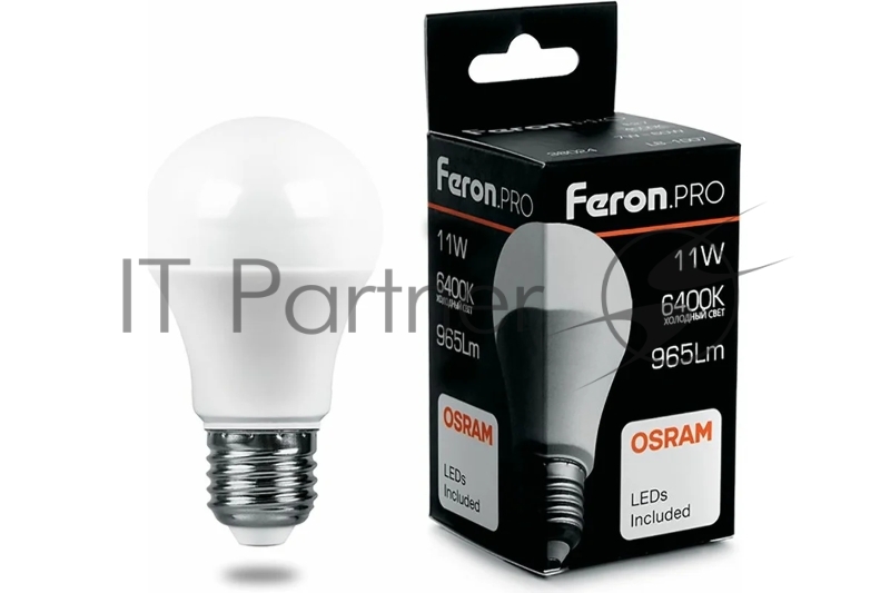 Лампа светодиодная LED 11вт Е27 дневной Feron.PRO