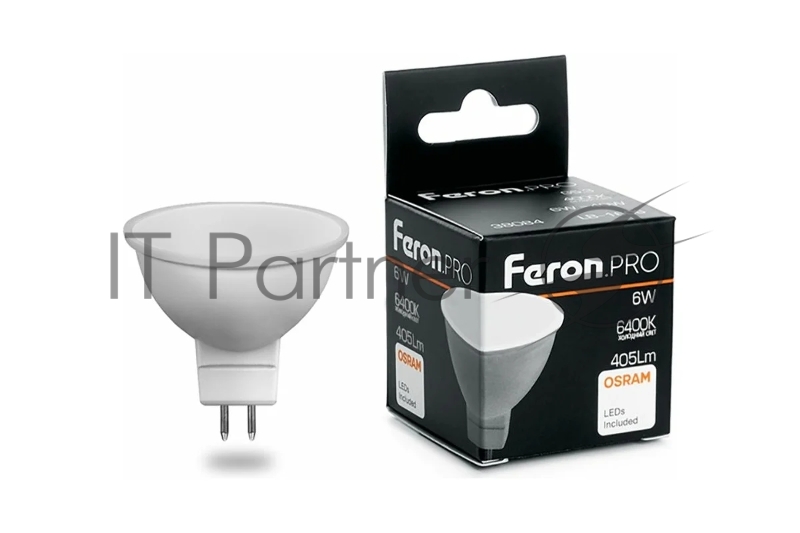 Лампа светодиодная LED 6вт 230в GU5.3 дневной Feron.PRO