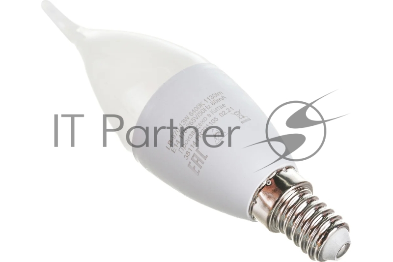 Лампа светодиодная LED 13вт Е14 дневной матовая свеча на ветру