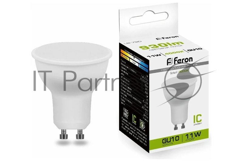 Лампа светодиодная LED 11вт 230в GU10 белый