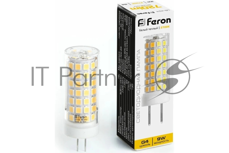 Лампа светодиодная LED 9вт 230в G4 теплый капсульная