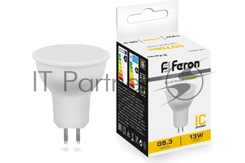Лампа светодиодная LED 13вт 230в G5.3 теплый