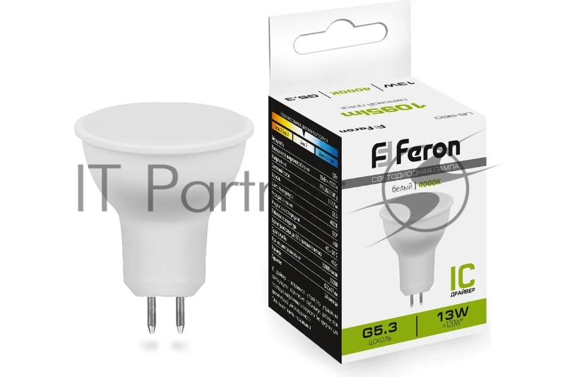 Лампа светодиодная LED 13вт 230в G5.3 белый