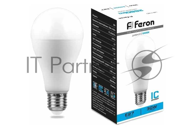 Лампа светодиодная LED 30вт Е27 дневной