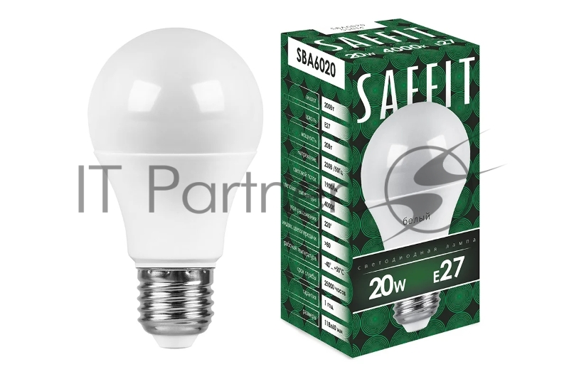 Лампа светодиодная LED 20вт Е27 белый