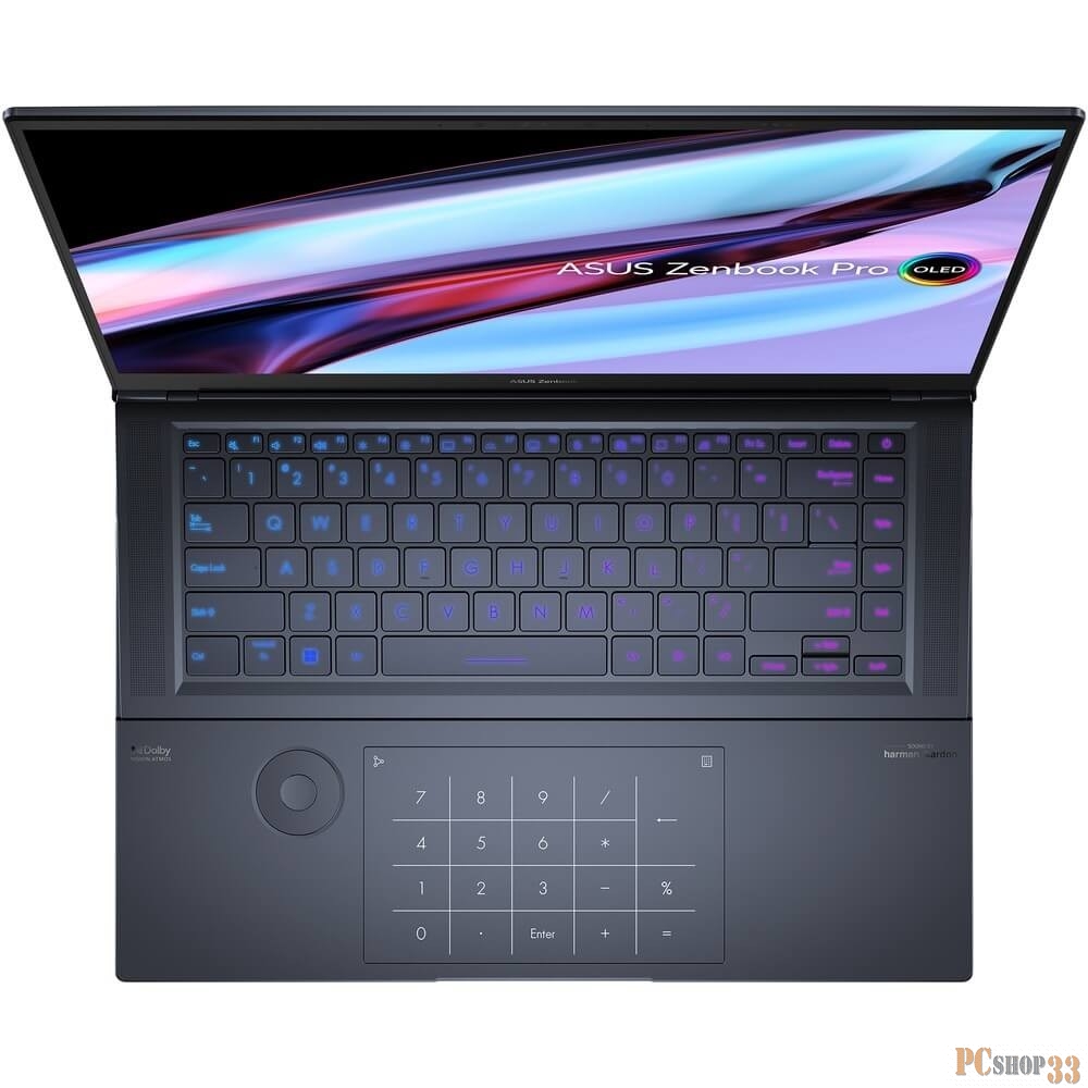 Ноутбук Asus Zenbook Pro 16X OLED UX7602VI-MY034X Core i9 13900H 32Gb SSD2Tb NVIDIA GeForce RTX4070 8Gb 16 OLED Touch 3.2K (3200x2000) Windows 11 Pro black WiFi BT Cam (90NB10K1-M001F0)