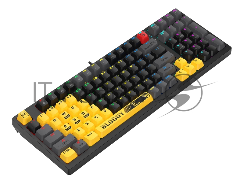 Клавиатура A4Tech Bloody S98 механическая желтый/серый USB for gamer LED (SPORTS LIME)