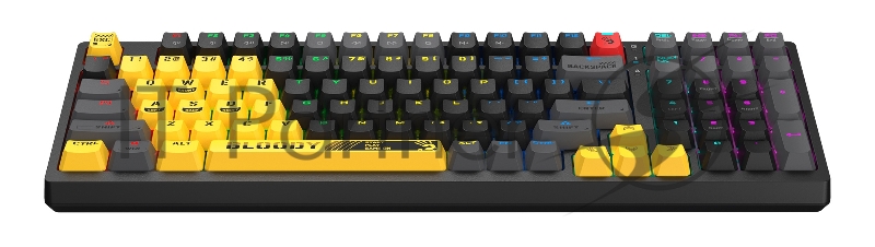 Клавиатура A4Tech Bloody S98 механическая желтый/серый USB for gamer LED (SPORTS LIME)