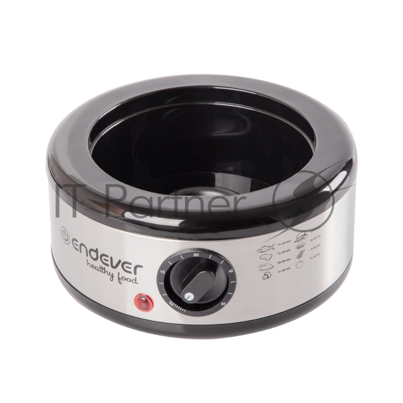 Пароварка Endever Vita-165, черный/стальной