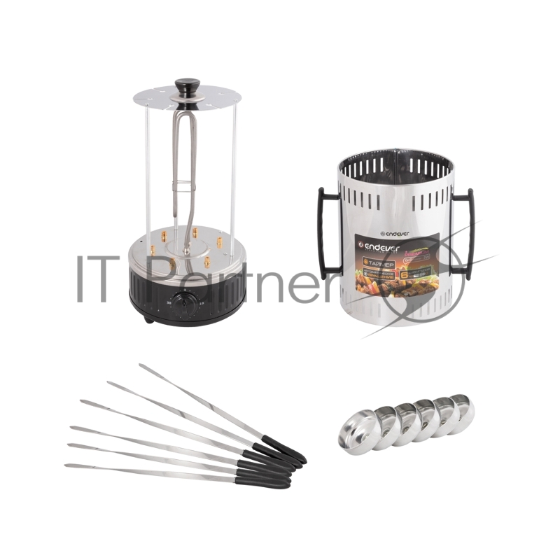 Электрическая шашлычница ENDEVER Grillmaster 295, серебристый/черный