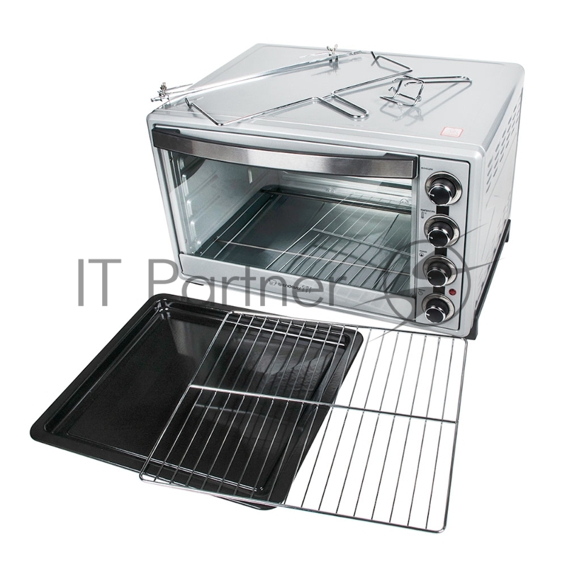 Мини-печь Endever Danko 4065 серебристый цвет, мощность 2200Вт, объем 65 л.