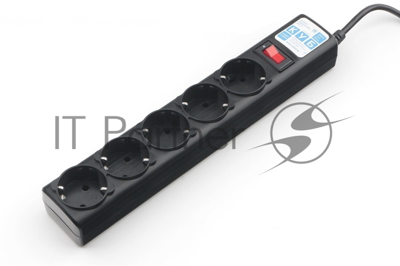 Сетевой фильтр Powercube SPG5-С2 1.9м (5 розеток) черный (коробка)