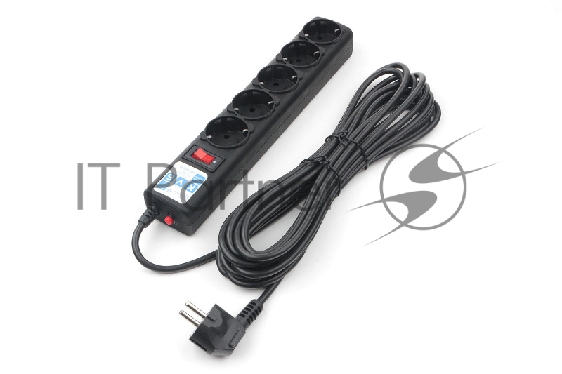 Сетевой фильтр Powercube SPG5-С2 1.9м (5 розеток) черный (коробка)