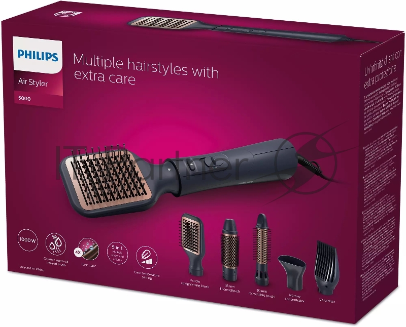 Фен-щетка Philips BHA530/00 1000Вт черный