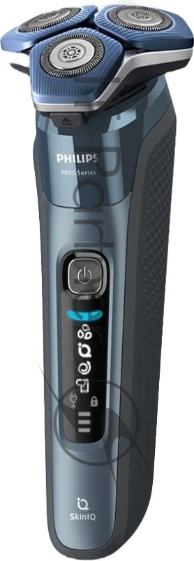 Бритва роторная Philips S7882/55 питан.:элек.сеть/аккум. синий/серебристый