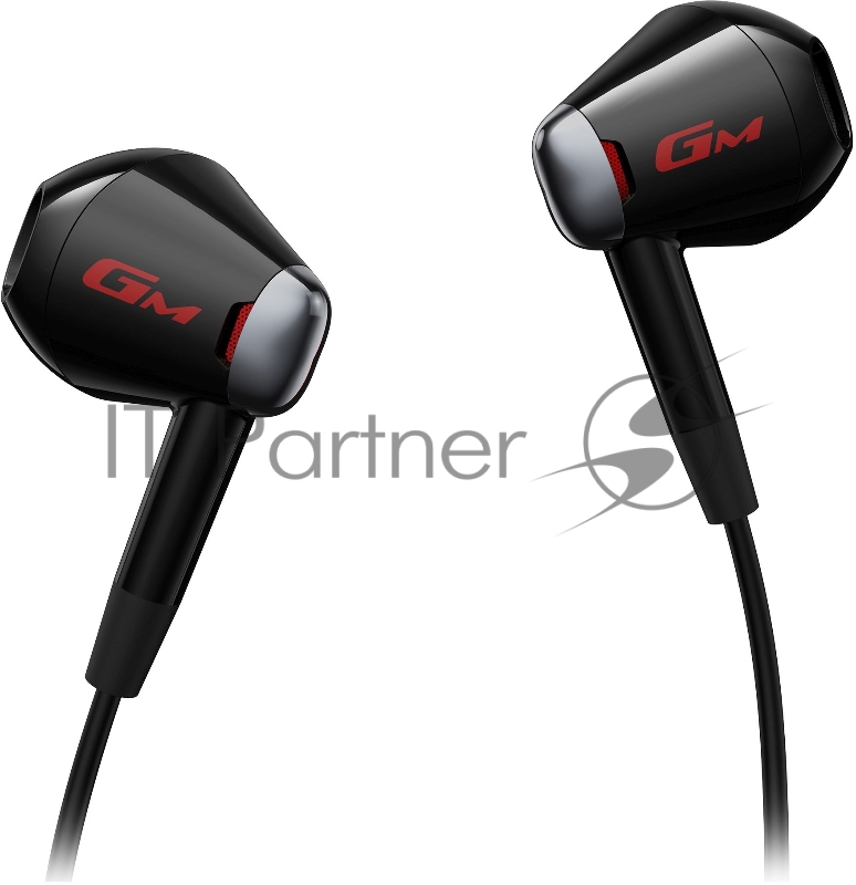 Наушники с микрофоном Edifier GM180 Plus черный 1.3м вкладыши в ушной раковине