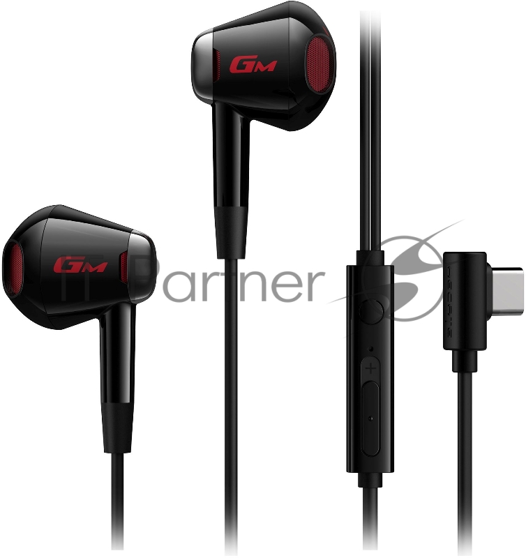Наушники с микрофоном Edifier GM180 Plus черный 1.3м вкладыши в ушной раковине