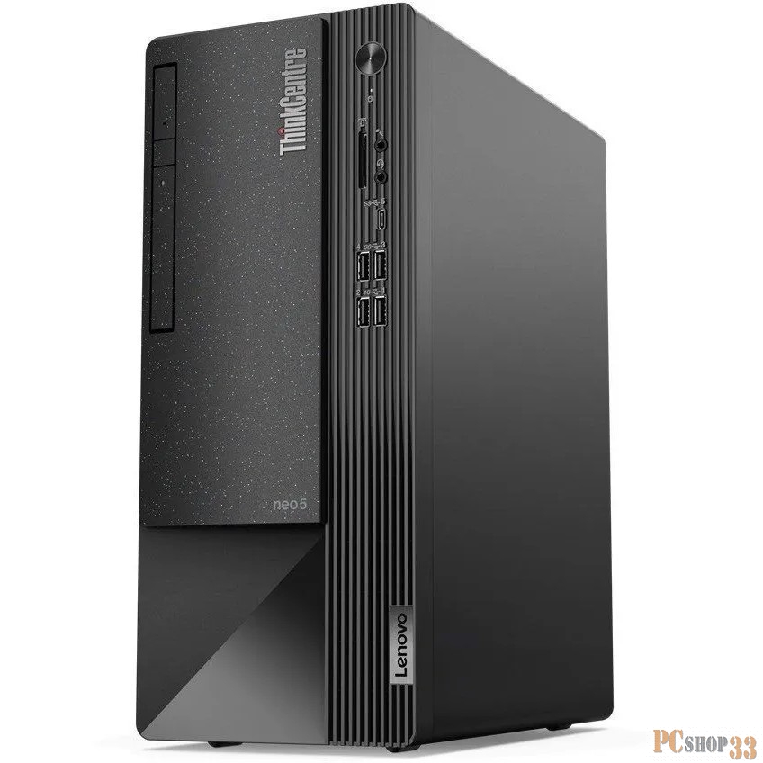 ПК Lenovo Neo 50t MT i5 12400 8Gb SSD256Gb UHDG 730 DVDRW CR noOS WiFi BT 260W kbNORUS мышь клавиатура черный (11SE001WIV)
